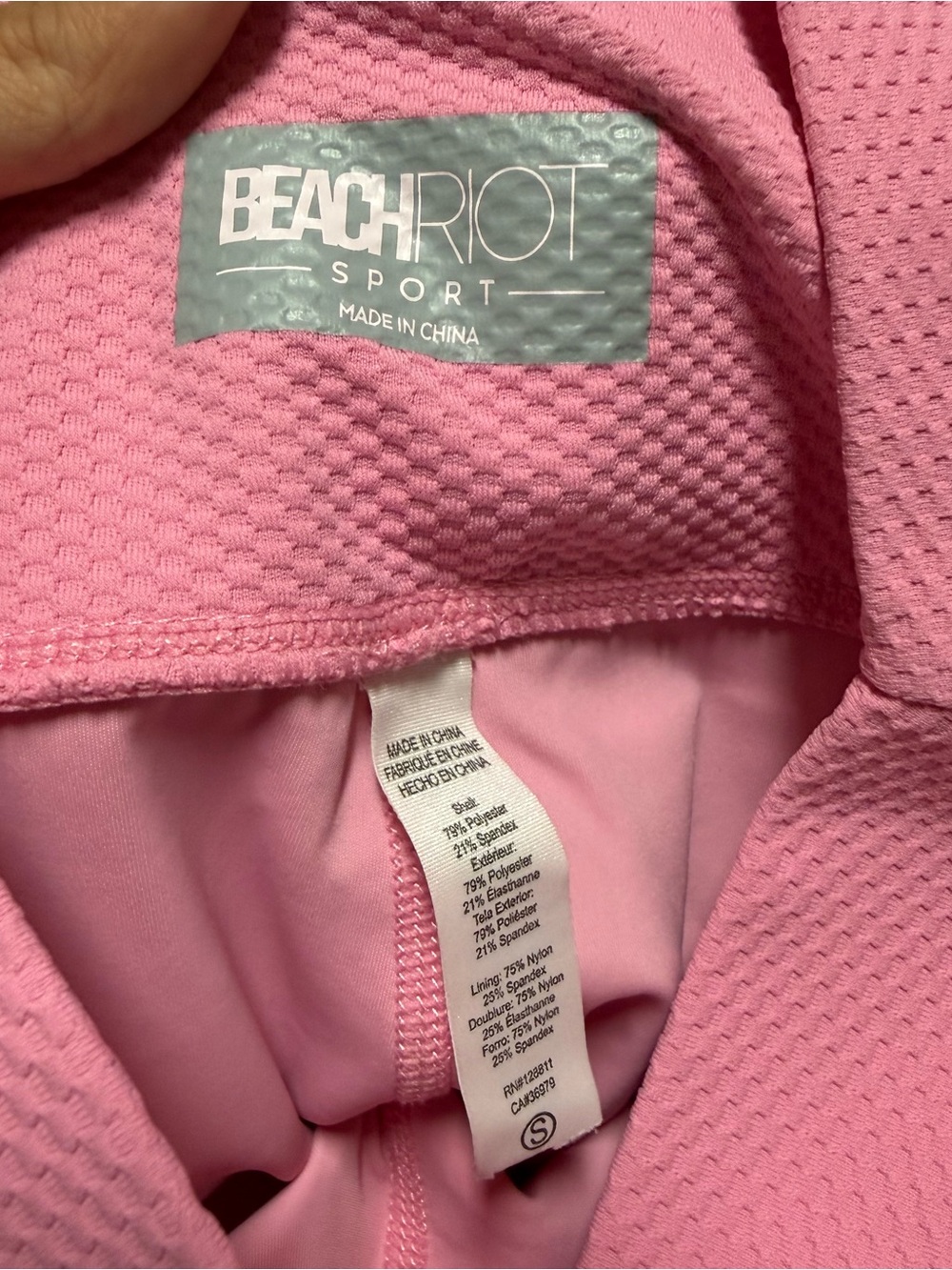 Beach Riot Piper Leggings in Berry Love Waffle Pink Size Small - Picture 4 of 4